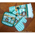 printing 3pk kitchen set, printed kitchen towel, oven mitten & potholder